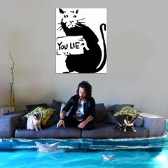 V1163 Banksy You Lie Rat Cool Graffiti Street Art Decor WALL POSTER PRINT
