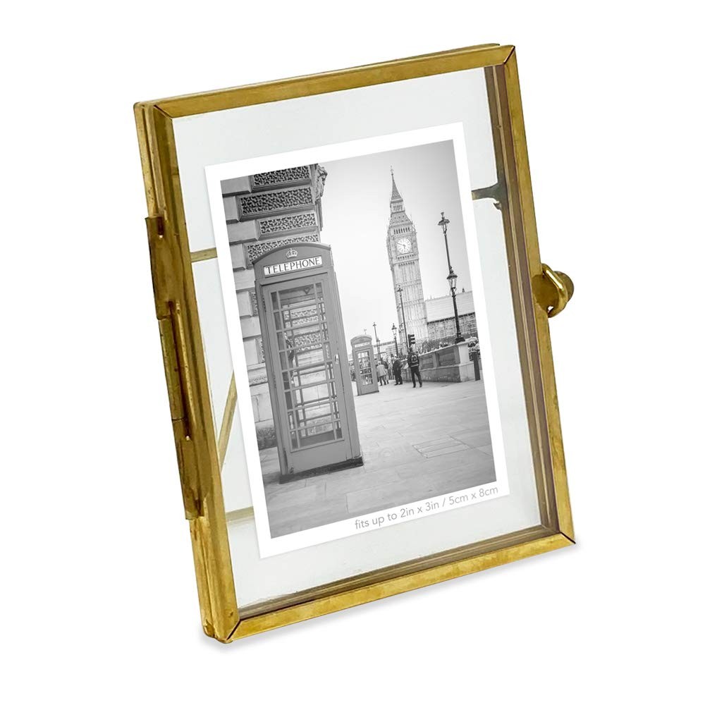 2×3, Antique Gold, Vintage Style Brass and Glass, Metal, Floating Desk Photo …