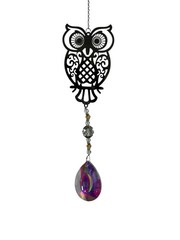 NEW sun catcher crystals rainbow colors hangs 13-15 inches OWL