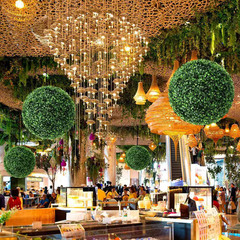 15 In. 2-Pieces Artificial Plant Topiary Ball Faux Boxwood Decorative Balls for