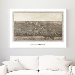 Old Map of Cleveland, OH 1887 – Vintage Cleveland Ohio Art