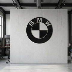 BMW Metal Wall Art, Car Logo Sign, Garage Wall Decor, Automotive Decor