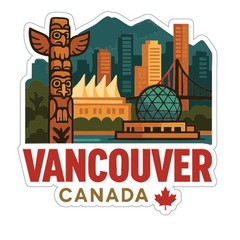 Vancouver Canada Sticker Decal Vinyl Die-Cut City Skyline Landmark Design