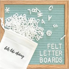 Felt Letter Board, 10x10in Changeable Letter Board with Letters White 300 Pie…