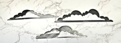 Cloud’s Small Metal Wall Art Accents – Size Varies Polished Steel Silver