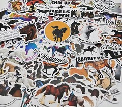 50 pcs Horse Stickers Equestrian Sport Decals DIY Crafting
