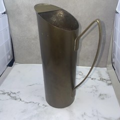 Mid Century Brass Pitcher 9 inches Tall Straight