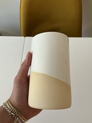 Pair Of Ceramic Pieces: 1 Handmade Bowl & 1 Vase (Appears handmade Also)