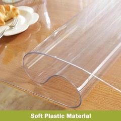 Ostepdecor Clear Table Cover Protector 42 X 88 Inch 1.5Mm Thick Plastic Table