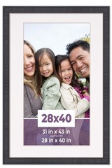 28×40 Frame Mahogany With White Picture Mat For 28×40 Photo – Mahogany 31×43 Fra