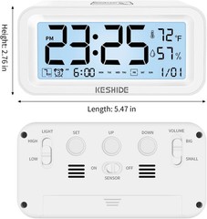 Battery Operated Digital Clock: Cordless Small Alarm Clock for Bedroom Travel…
