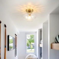 WILON Semi Flush Mount Ceiling Light – Modern Gold Kitchen Lighting Fixtures …