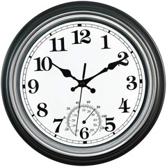 12-Inch Indoor/Outdoor Retro Silent Non-Ticking Waterproof Wall Clock with Th…