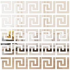 72Pcs Mirror Border Stickers Wall Decor Stickers Removable Peel and Stick Bac…