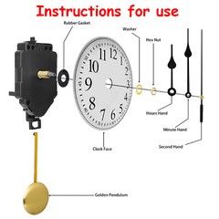 Quartz Wall Clock Pendulum Swing Movement Mechanism DIY Kit Chime Repair Part US