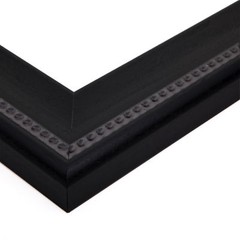 ArtToFrames Picture Frame Custom 2″ Matte Black w Beads Wood 4065 Small
