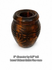 Unique Handmade wood grain display vase