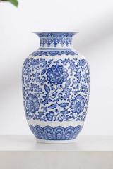 Blue and White Vase, Blue Vases Home Décor, Chinoiserie Vase, Blue and White Por