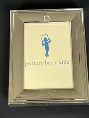 2” By 3” Polished Stainless Steel 2004 Photo Frame By Pottery Barn Kids.