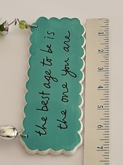 DEPART 56 SANDRA MAGSAMEN THE BEST AGE TO BE IS THE ONE YOU ARE WALL PLAQUE 2005