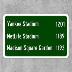 Custom New York Sports Stadium Distance Sign Yankees Giants Jets Knicks Fan Gift