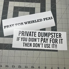 Black and White – Custom Bumper Sticker Say Anything You Want! Magnet or Sticker