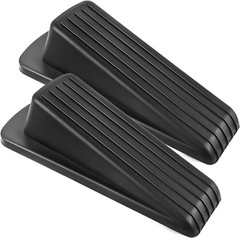 2pcs Door Stoppers for Bottom of Door on Floor,Premium Rubber Door Stopper Wedge