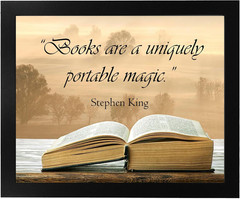 Books Are Magic – Inspirational Wall Decor, Motivational Typographic Wall Art Pr