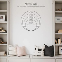 Custom Personalized Acrylic Logo Sign | Round Salon Spa Business Sign
