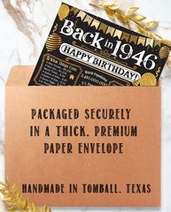 80th Birthday Decorations 1946 Back in 1946 Poster 11×14 Unframed Party Gift