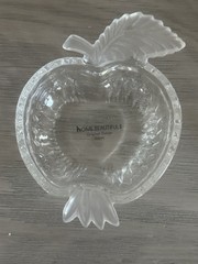 Candy Apple Fruit Glass Frosted and Clear Dish-Home Beautiful by Japan. New