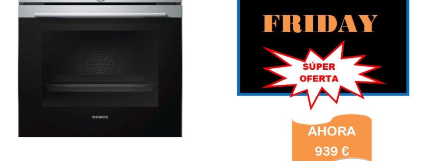 Horno de encastre Siemens HB676GOS1 en oferta en black friday. Estamos situados en muebles Bravo, Valdemorillo,Madrid